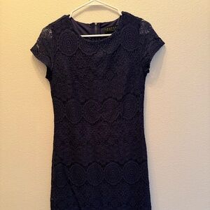 Laundry navy lace dress by shelli segal - size 4